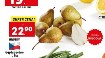 Lidl Hrušky nabídka