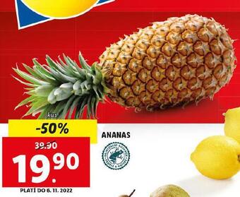Lidl Ananas nabídka