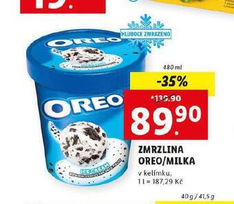 Lidl Zmrzlina oreo nabídka