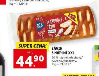 Lidl Závin s náplní nabídka