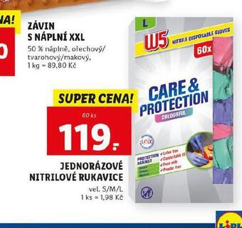 Lidl Jednorázové nitrilové rukavice nabídka