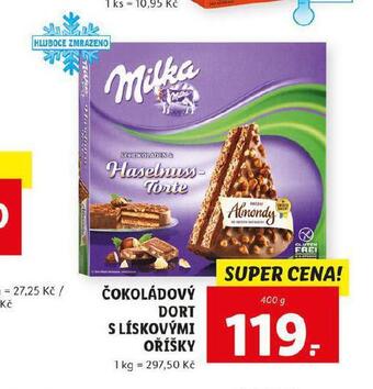 Lidl Čokoládový dort s lískovými oříšky nabídka