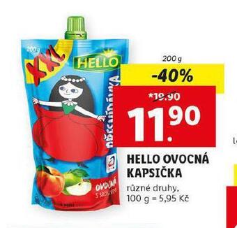Lidl Hello ovocná kapsička nabídka