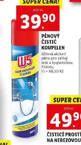 Lidl Pěnový čistič koupelen nabídka