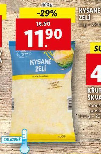 Lidl Kysané zelí nabídka