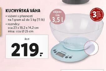 Lidl Kuchyňská váha nabídka