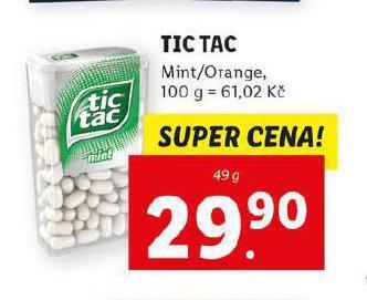 Lidl Tic tac nabídka