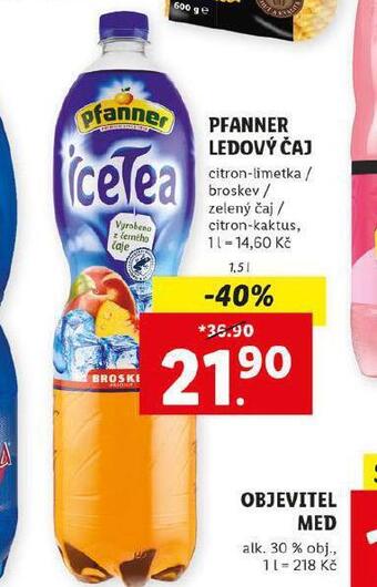 Lidl Pfanner ledový čaj nabídka