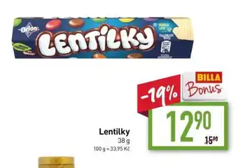 Billa lentilky 38g nabídka