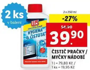 Čistič pračky/myčky nádobí, 2x 250 ml