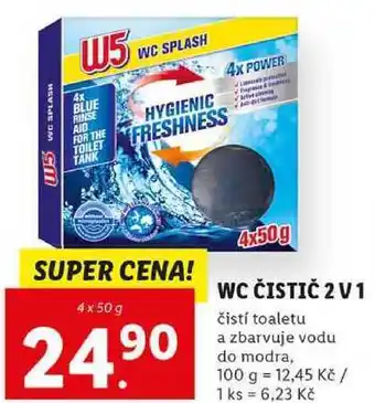 Lidl Wc čistič 2 v 1, 4x 50 g nabídka