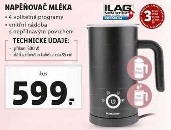Lidl Napěňovač mléka nabídka