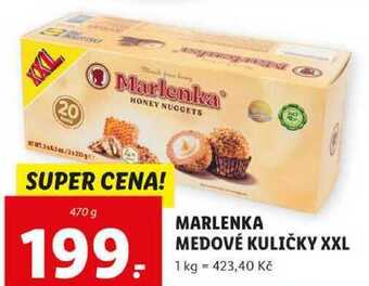 Lidl Marlenka medové kuličky xxl, 470 g nabídka