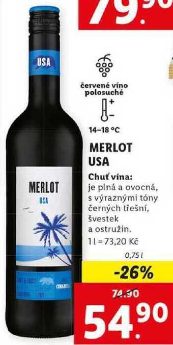 Lidl Merlot usa, 0,75 l nabídka