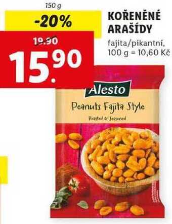 Lidl Kořeněné arašídy, 150 g nabídka