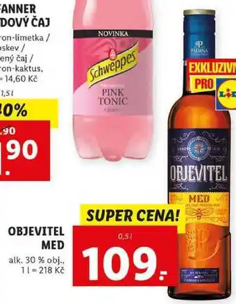 Lidl Objevitel med, 0,5 l nabídka