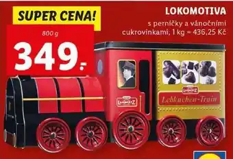Lokomotiva s perníčky a vánočními cukrovinkami, 800 g