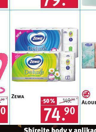 Rossmann Zewa deluxe toaletní papír nabídka