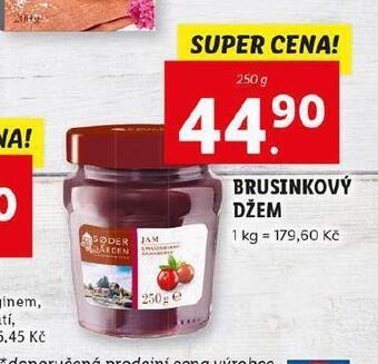 Lidl Brusinkový džem nabídka