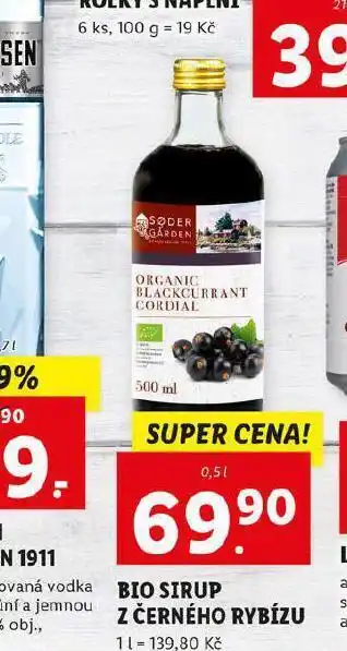 Lidl Bio sirup nabídka