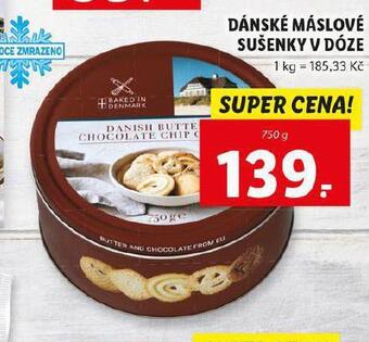 Lidl Dánské máslové sušenky v dóze nabídka