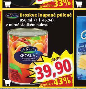 Norma Broskve loupané půlené nabídka