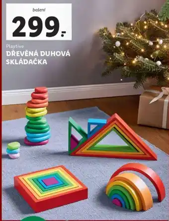 Playtime dřevěná duhová skládačka