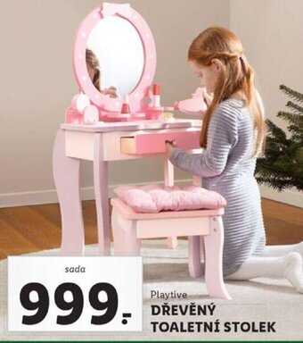 Lidl Playtive dřevěny toaletní stolek nabídka