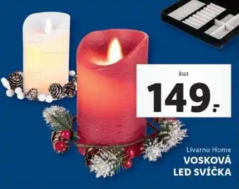 Lidl Livarno Home vosková led svíčka nabídka