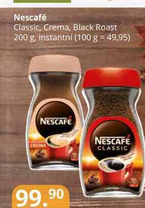 Potraviny CZ Nescafé classic, crema, black roast 200 g nabídka