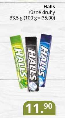 Halls různé druhy 33,5 g