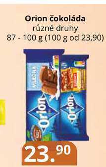 Potraviny CZ Orion čokoláda různé druhy 87-100 g nabídka