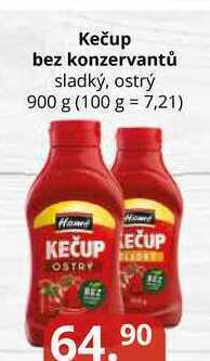 Potraviny CZ Kečup bez konzervantů sladký, ostrý 900 g nabídka
