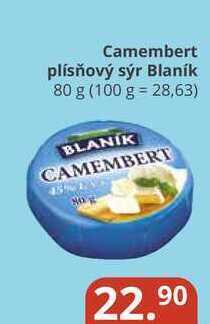 Potraviny CZ Camembert plísňový sýr blaník 80 g nabídka