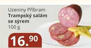 Potraviny CZ Uzeniny příbram trampský salám se sýrem 100 g nabídka