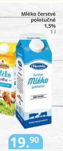 Potraviny CZ Mléko čerstvé polotučné 1,5% 1l nabídka