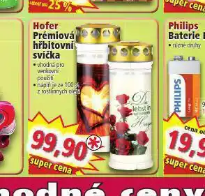 Norma Hofer prémiová hřbitovní svíčka nabídka