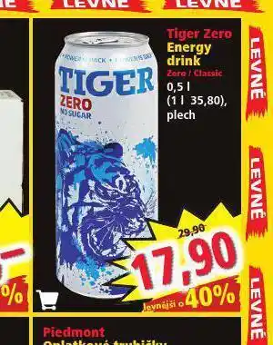 Norma Tiger zero energy drink nabídka