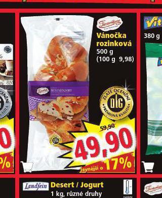 Norma Vánočka rozinková nabídka