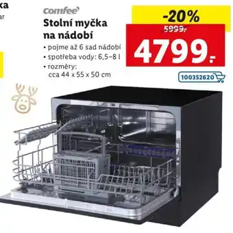Lidl comfee Stolní myčka na nádobí nabídka