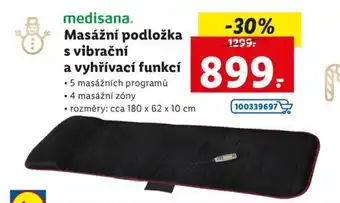 medisana Masážní podložka s vibrační a vyhřívacácí funkcí 180x62x10cm