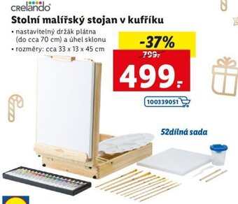 Lidl Crelando stolní malířský stojan v kufříku nabídka