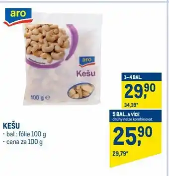 Makro aro kešu 100g nabídka