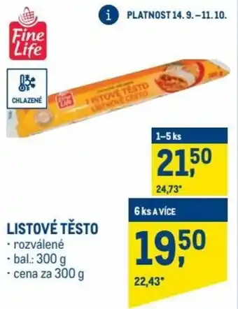 Makro listové těsto 300g nabídka