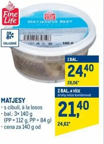 Makro fine life matjesy 140g nabídka