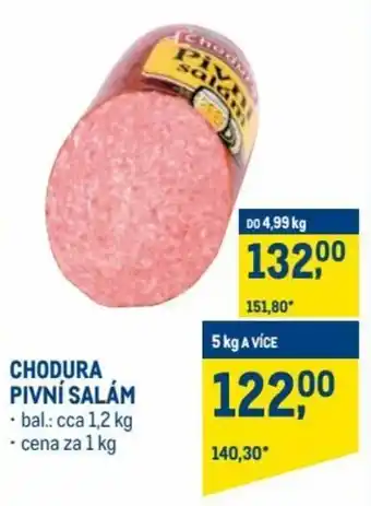 Makro Chodura pivní salám 1kg nabídka