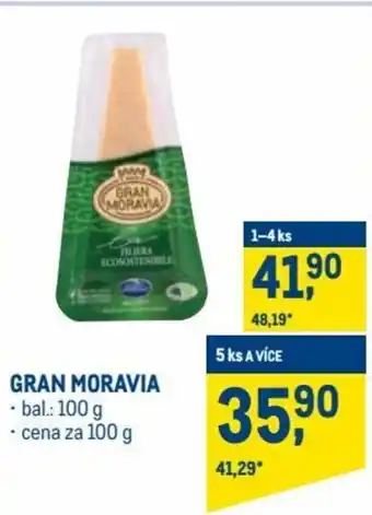 Makro gran moravia 100g nabídka