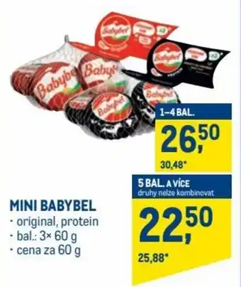 Makro mini babybel 60g nabídka