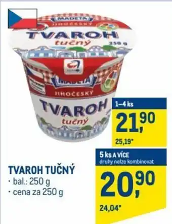 Makro madeta tvaroh tučný 250g nabídka
