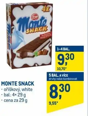 Makro zott monte snack 29g nabídka